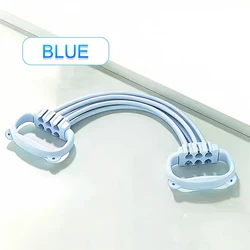 Adjustable 6 - Rope Tensioner Yoga Stretch Strap (Blue)