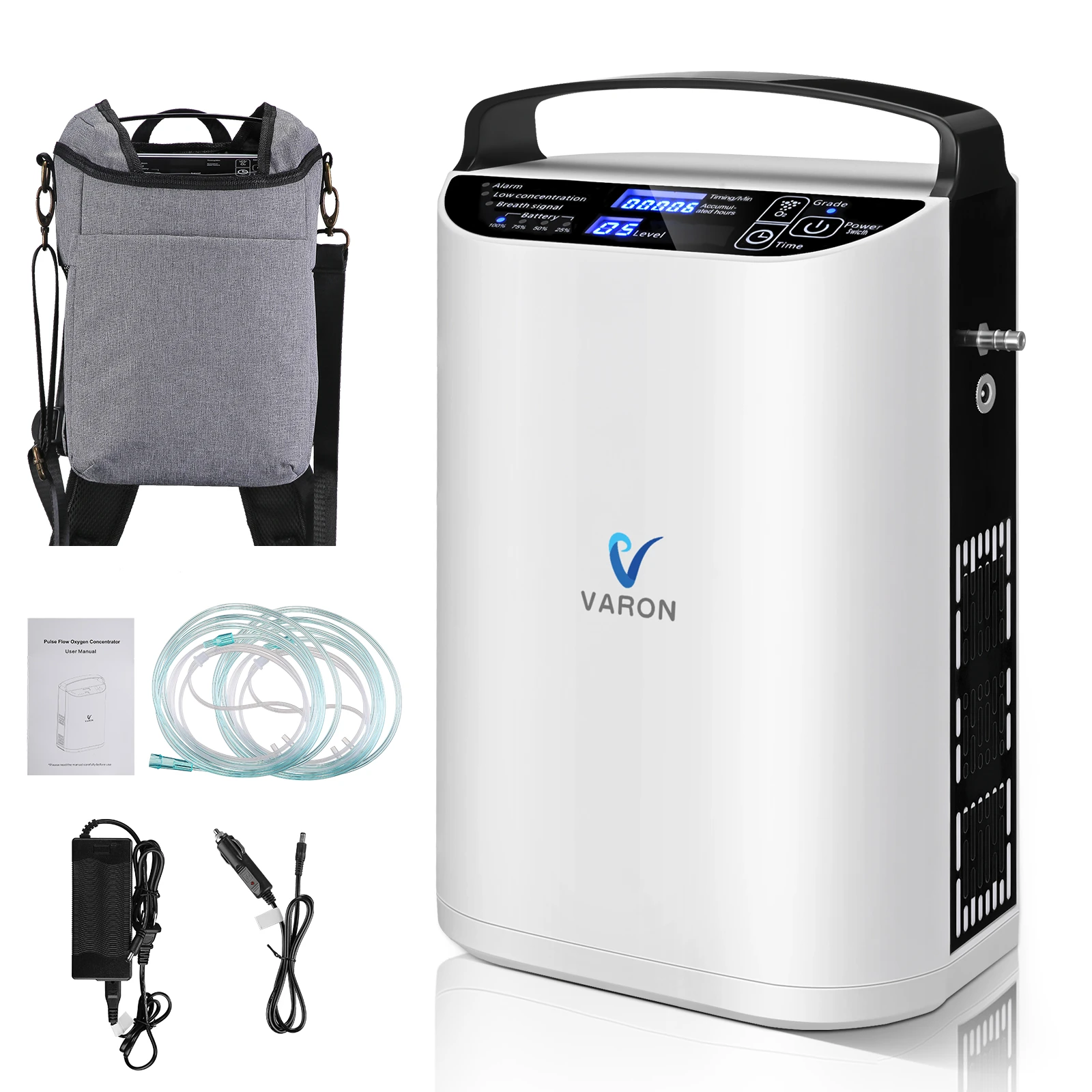 VARON 5L Pulse Flow Oxygen Concentrator For Medical Home Use Oxygent Machine Support Use In Car