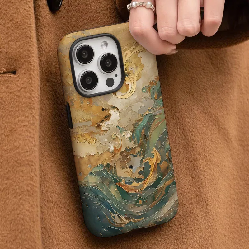 Auspicious Cloud Wave Dual-Function Phone Case