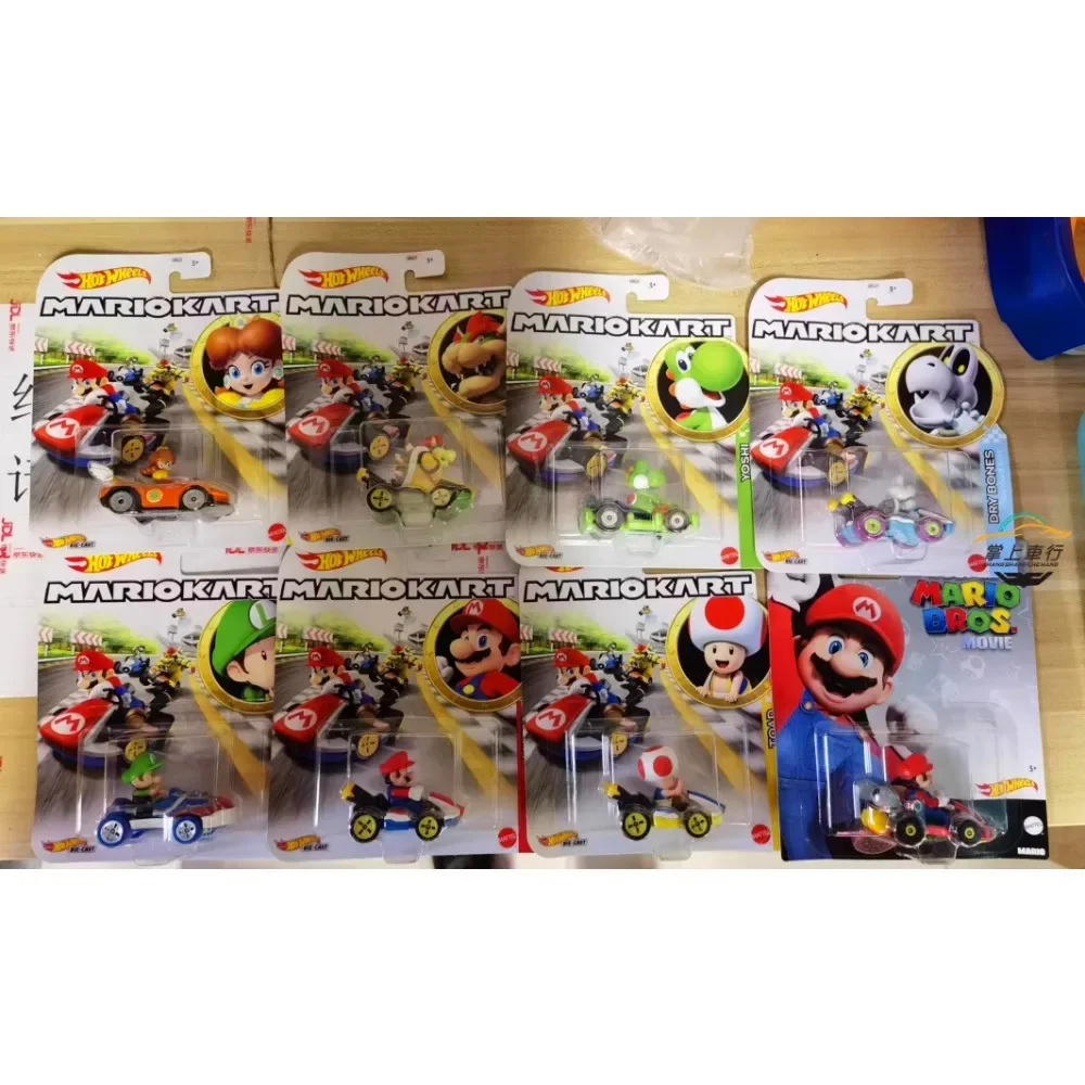 Hot Wheels Mario Kart Character Cars With Glider Set Yoshi Bowser Luigi  Toad Waluigi Shy Guy 1:64 Diecast Car Toy GXY11 boy toys - AliExpress