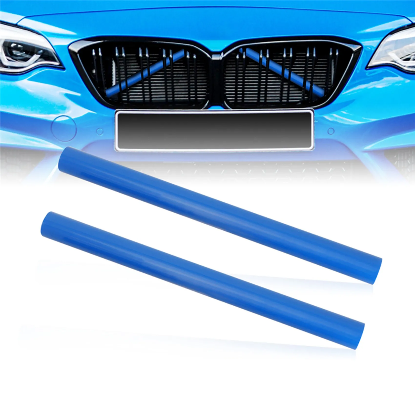 자동차 전면 그릴 삽입 트림 스트립, 스포츠 스타일 그릴 트림 스트립 커버, BMW F20 F30 F31 F32 F34 F36 F21 레드, 2 개