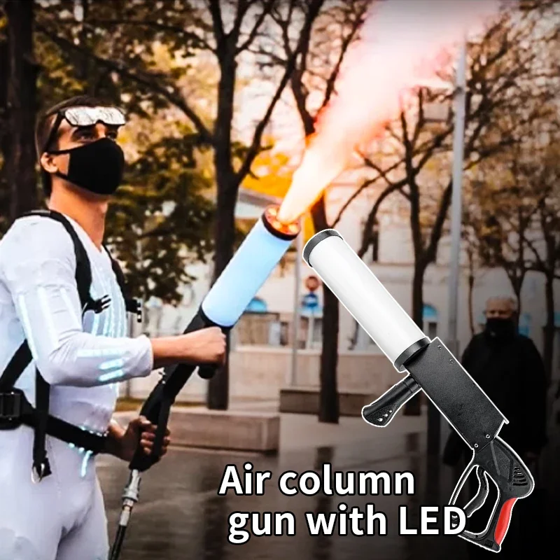 Stage Special Effect Mini Handheld Carbon Dioxide Jet Led Gun Co2 Gas Column Gun Smoke Jet Fog Machine Gun