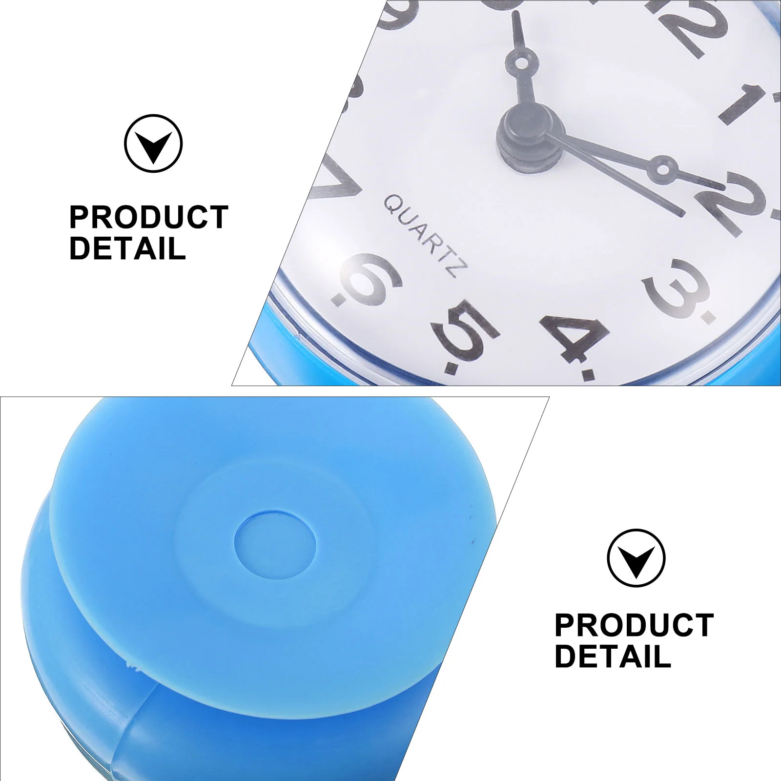 Sucker Cup Waterproof Bathroom Clock Plastic Silent Wall Clocks Digital Timer Hanging Clock Bathrooms Home Decor