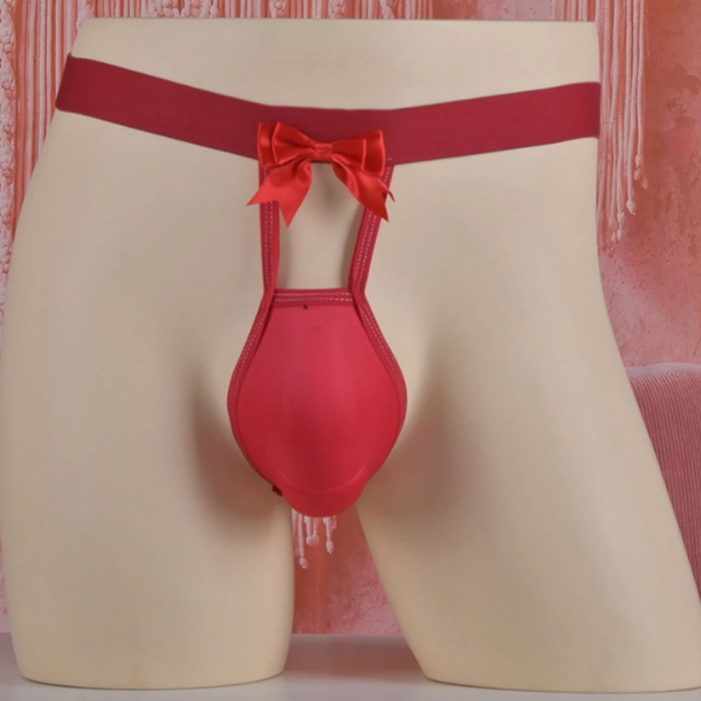 Men Sexy Underpants Padded Pouch Thongs Hollow Briefs Sexy Accessories Hot Briefs Sissy Gay Underwear Elastic Erotic Lingerie