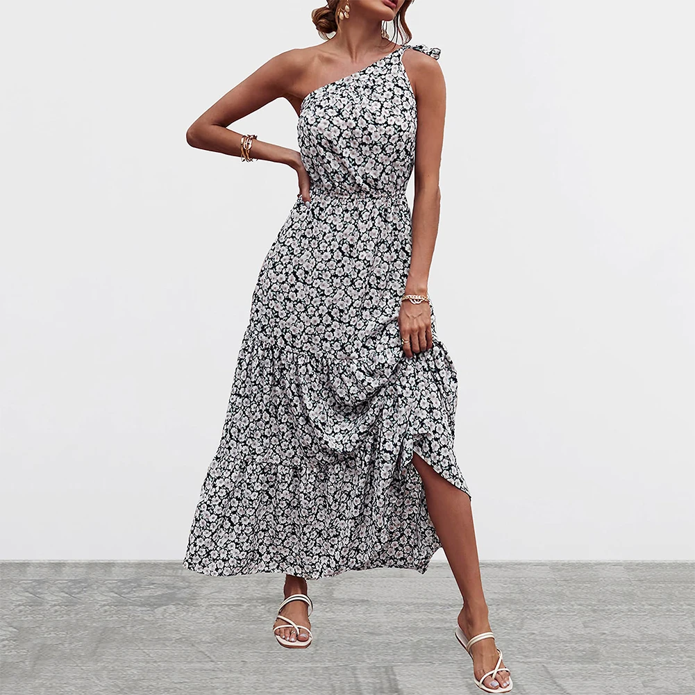 

Comfy Fashion Womens Dress Skirt Beach Beach Vacation Big Swing Dress Bohemian Casual Daily Elegant Floral Print