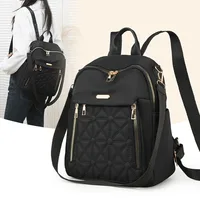 Women Backpack Water Proof Travel Korean Fashion Double Shoulder Bag Solid Color Nylon Multifunctionla Travel Handle Bag 1