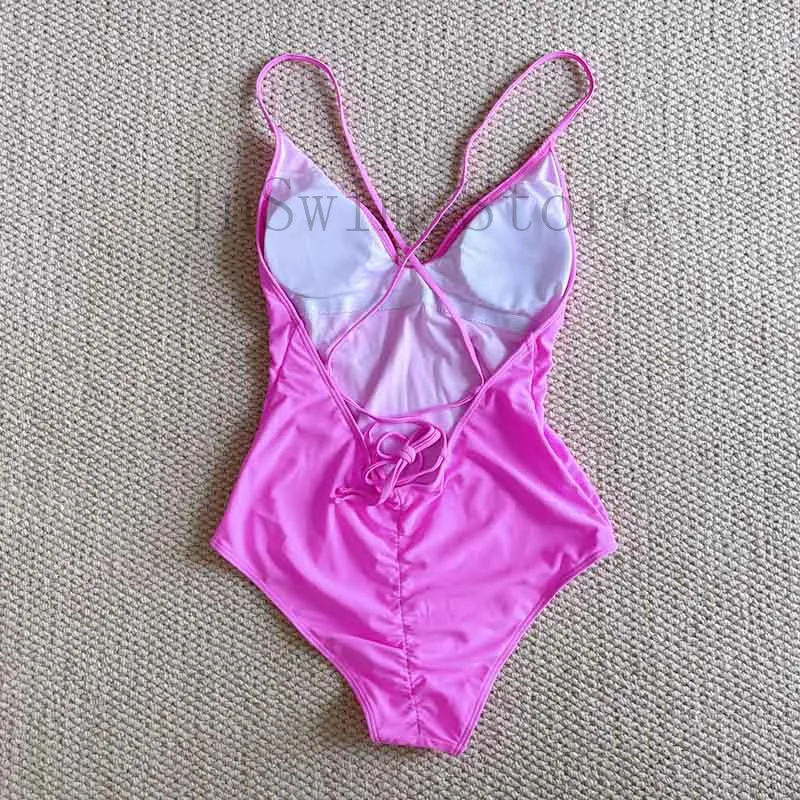 One Piece Swimsuit Women Sexy Padded Summer Bathing Suit Beachwear Bachelorette Party S-3XL