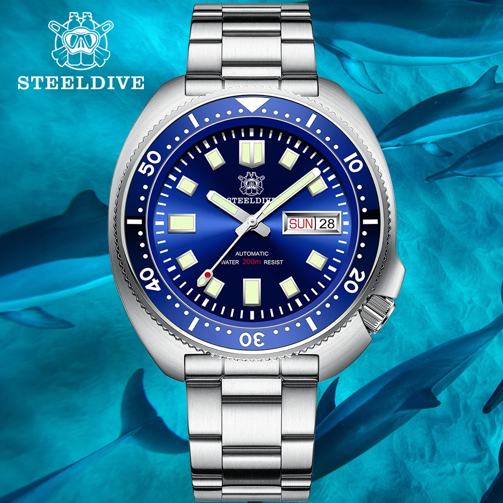 Часы STEELDIVE SD1970W Мужские механические автоматические водонепроницаемые 200 м |