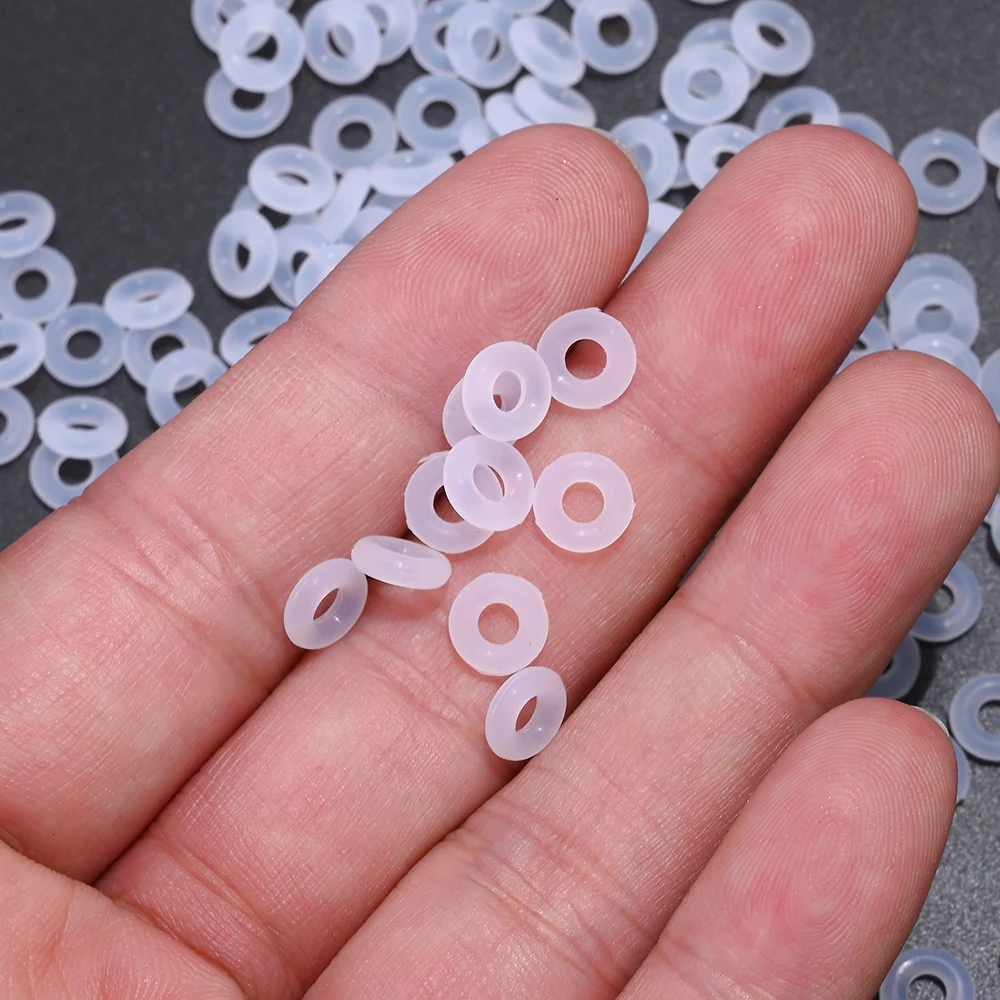 100 stücke 5/6/7/8/9/12mm Weiß Gummi O-Ring Perle Armband Silikon Dichtung Anti-verschleiß Isolierung Waterp Für Schmuck Machen Erkenntnisse – Detail 6