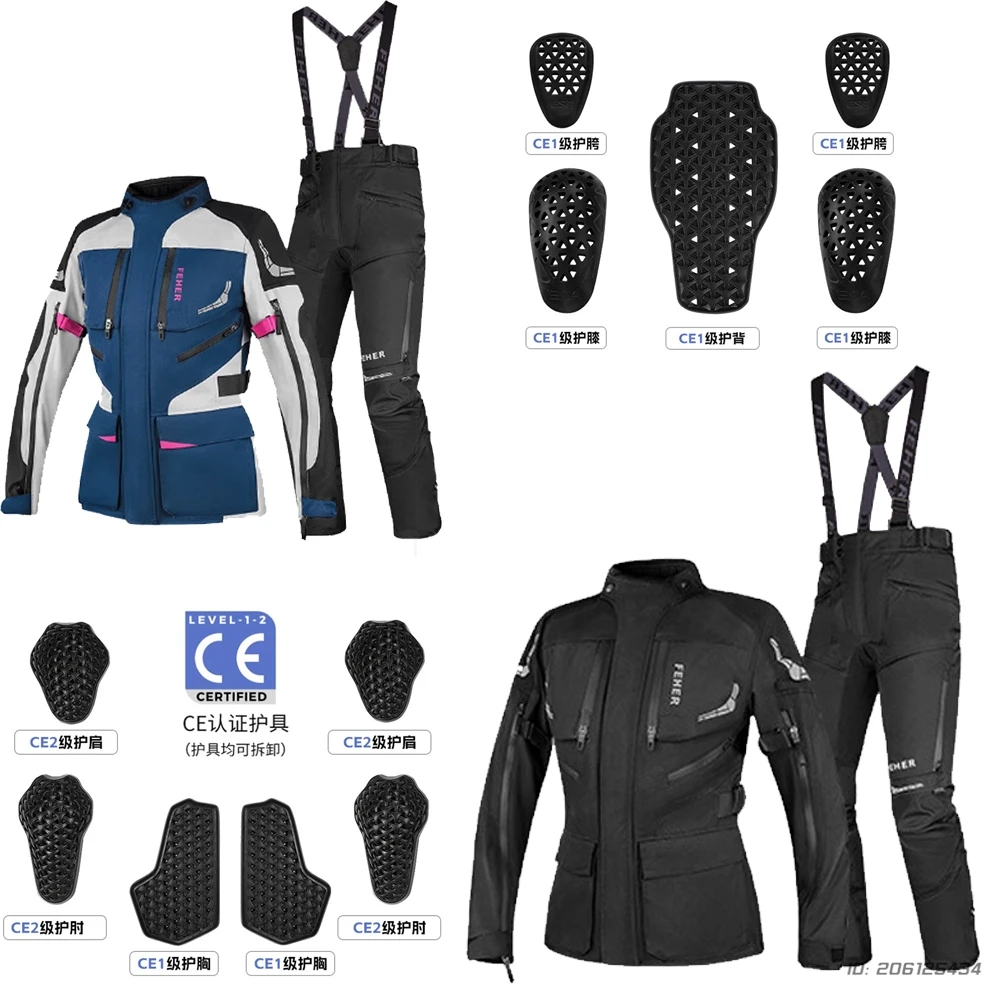 오토바이 재킷 남성 레이싱 슈트 방수 모토크로스 슈트 오프로드 CE 보호대 방수 보호 장비 재킷 사계절용