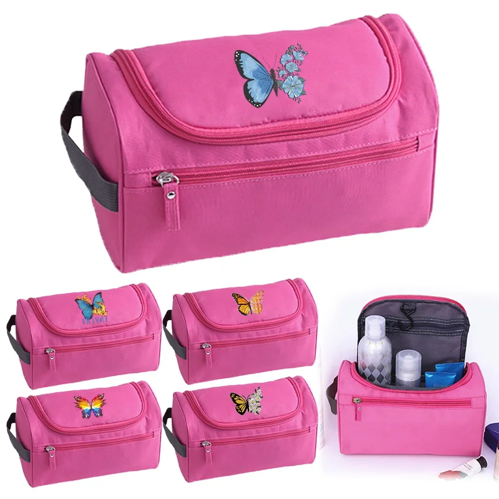 Makeup Pouch Women Cosmetic Bag Portable Toiletries Organizer Waterproof Hanging Travel Wash Pouch Butterfly Series Beauty Case