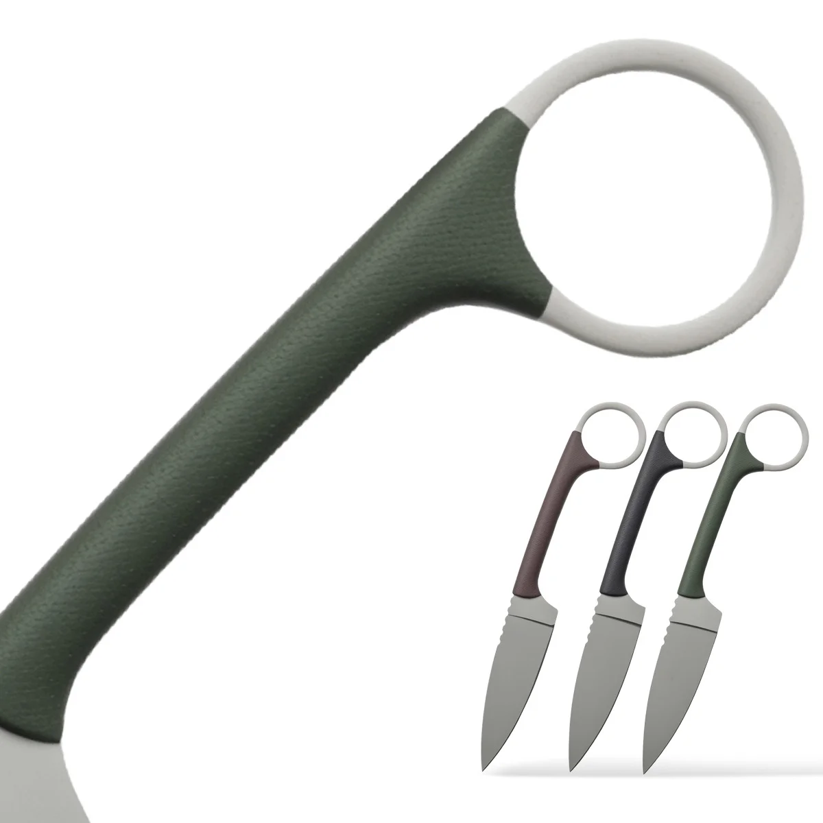3P Tragbares Obstmesser mit Messerhülle, einteiliger Kiel, leichtes, scharfes Messer, Obst- und Melonenschneider, Edelstahl-Obstmesser – Detail 2