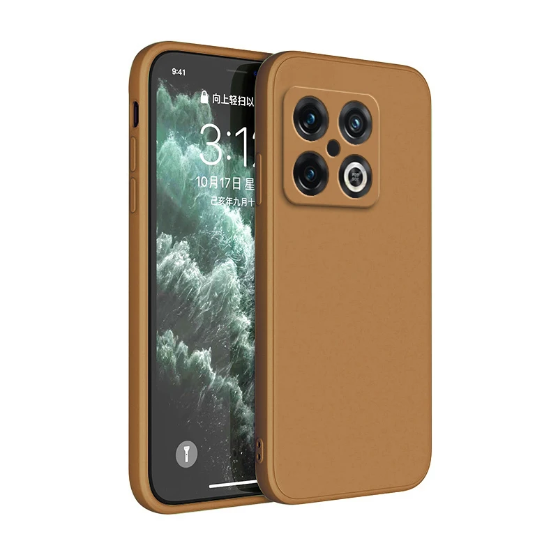 Luxury Shockproof Liquid Silicone Square Phone Case – Soft Back Cover Housing