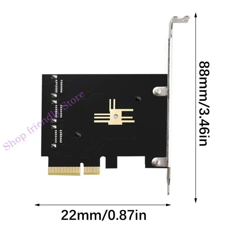 금속 보호 6 포트 SATA3.0 PCIE 카드 폭넓은 호환성 및 빠른 전송