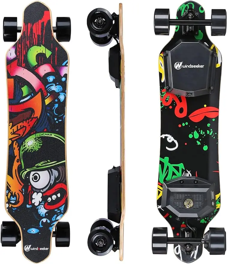 

Electric Skateboard, Electric Longboard with Remote for Adults and Teens, 450W Brushless Motor patinetas skates