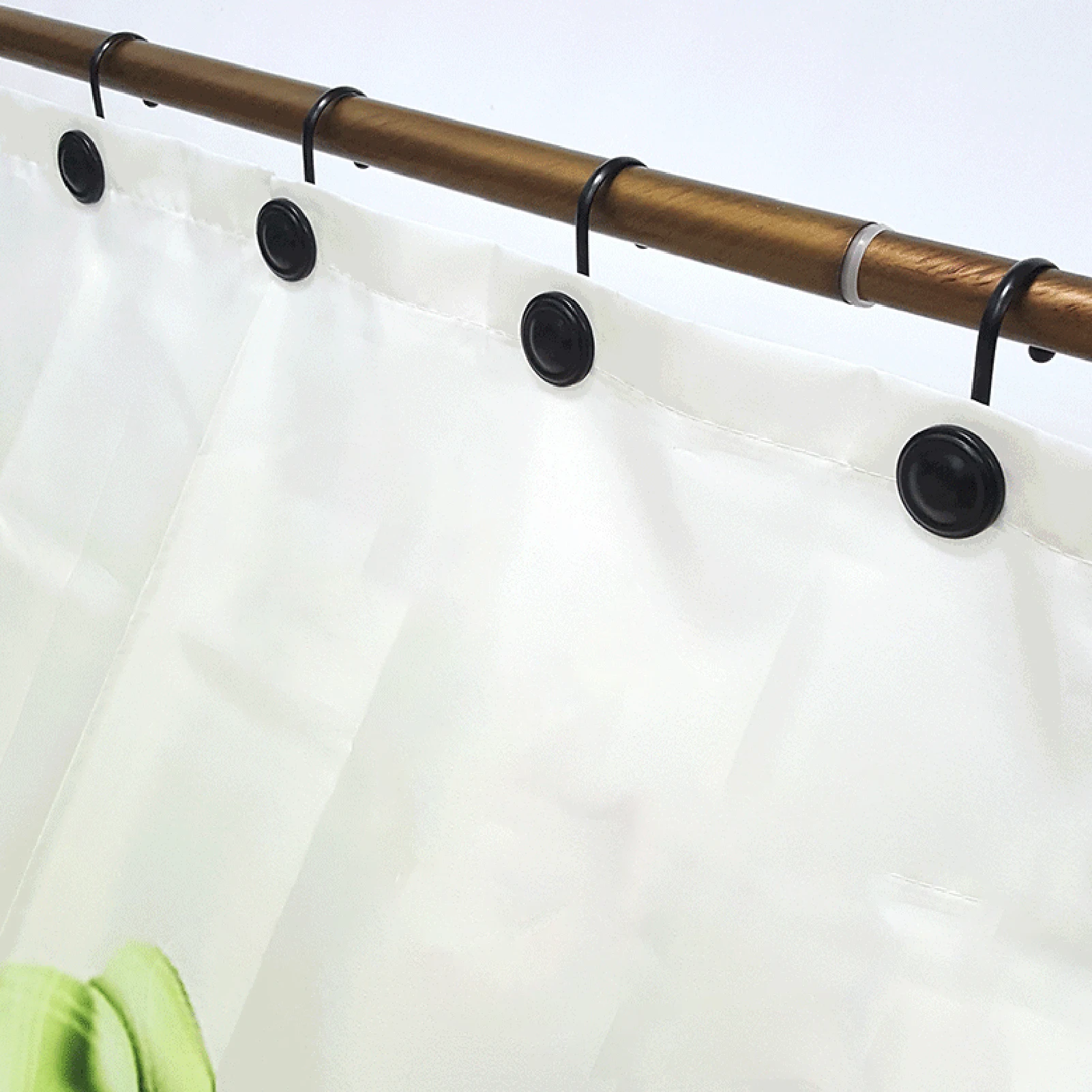12pcs Bathroom Curtain Hook Premium Metal Sliding Shower Hooks for Home Bathroom Accessories