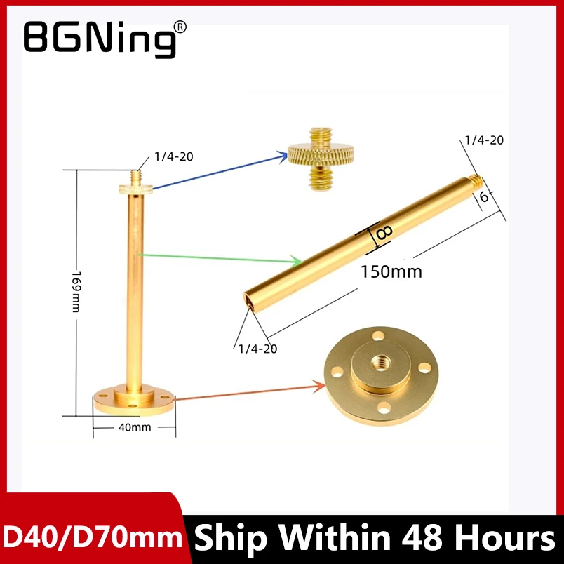 Aluminum Alloy Camping Desktop Light Stand Stable Outdoor Lantern Support Holder Lamp Pole Bracket DIY Kit with D40mm/D70mm Base