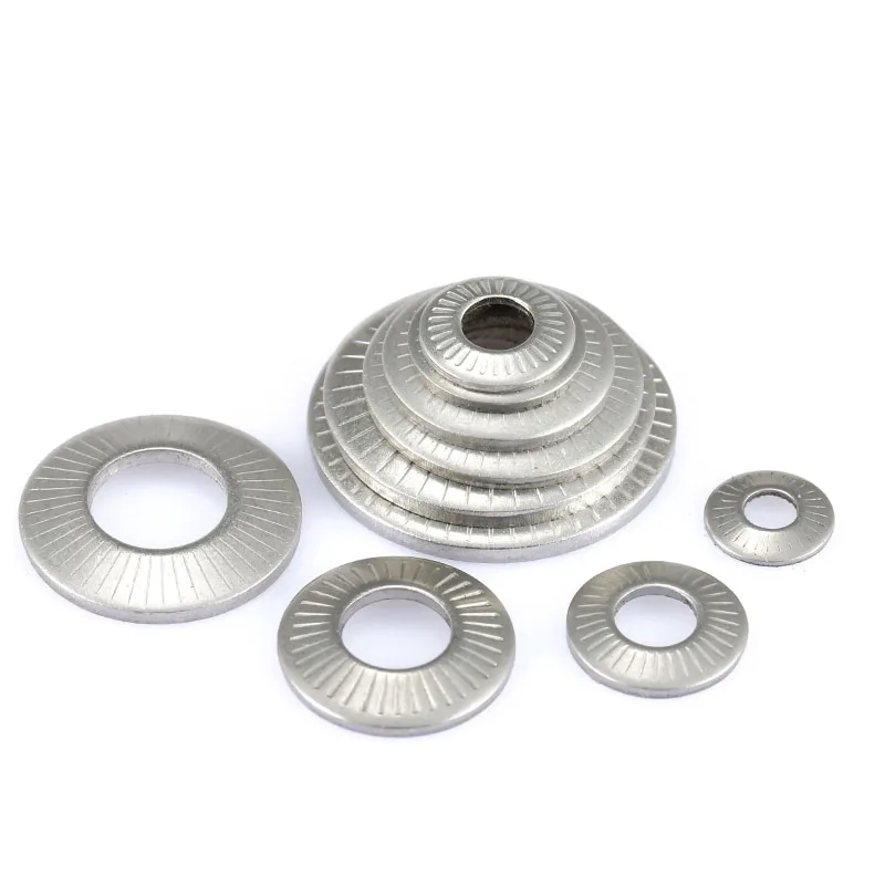 2-50Pcs NFE25-511 Conical Knurled Disc Spring Washers Saddle Serrated Elastic Gasket M3 M4 M5 M6 M8 M10 M12 M16-M20