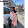 Hikigawa Korean Vintage Sweater Loose V-neck Knit Pullover Vest Y2k Oversized Tank Top Love Print Sweaters Fall Fashion Cardigan 3