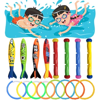 Kids Summer Shark Rocket Throwing Toy Swimming Pool Dive Game Water Fun Games Pool Toys Baby Water Educational Bath Toys Gifts 2