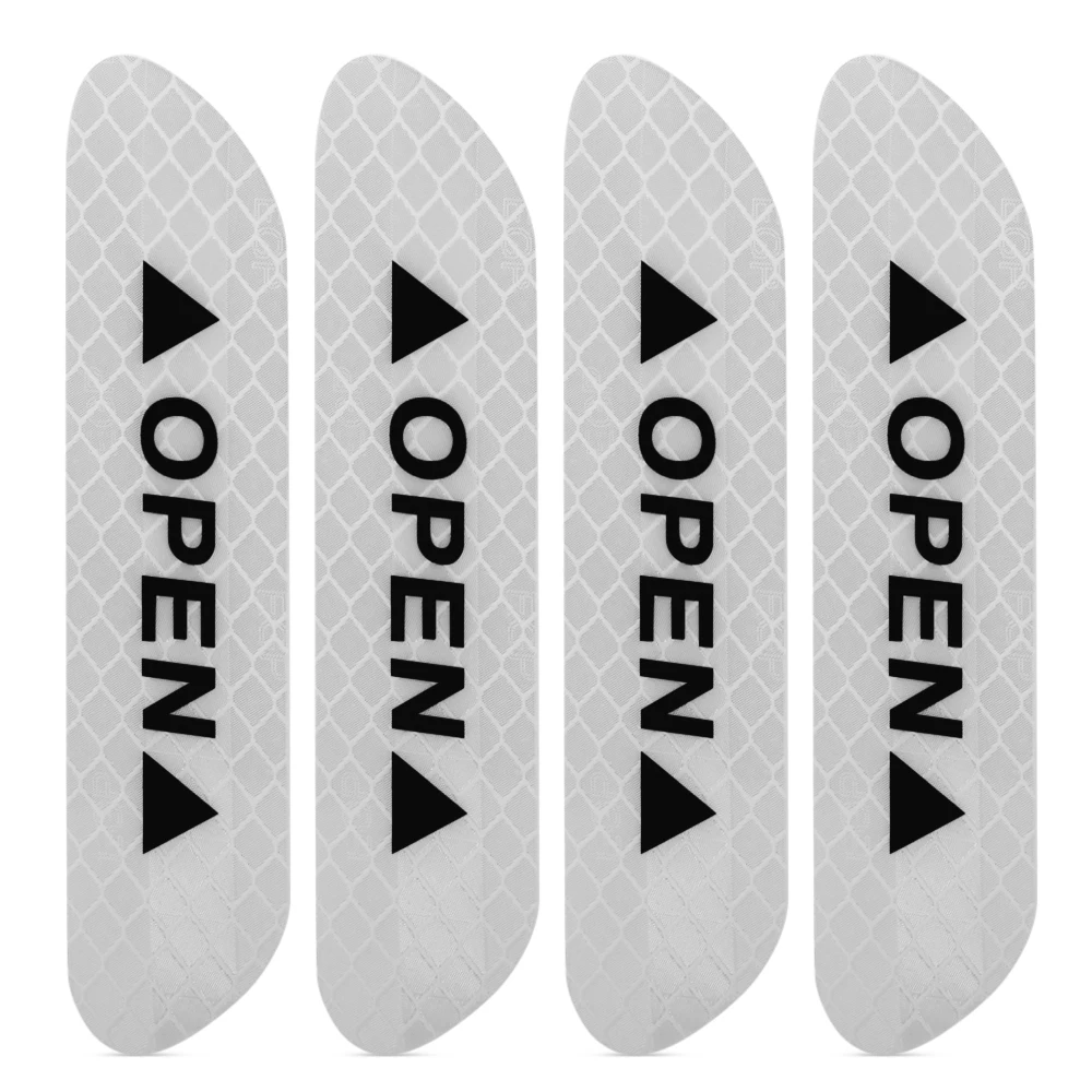 4Pcs Car Door Safety Warning Adesivi Aperti Riflettenti Per Volkswagen Tiguan Touran Touareg Skoda Yeti Kodiaq Karoq Seat Arona