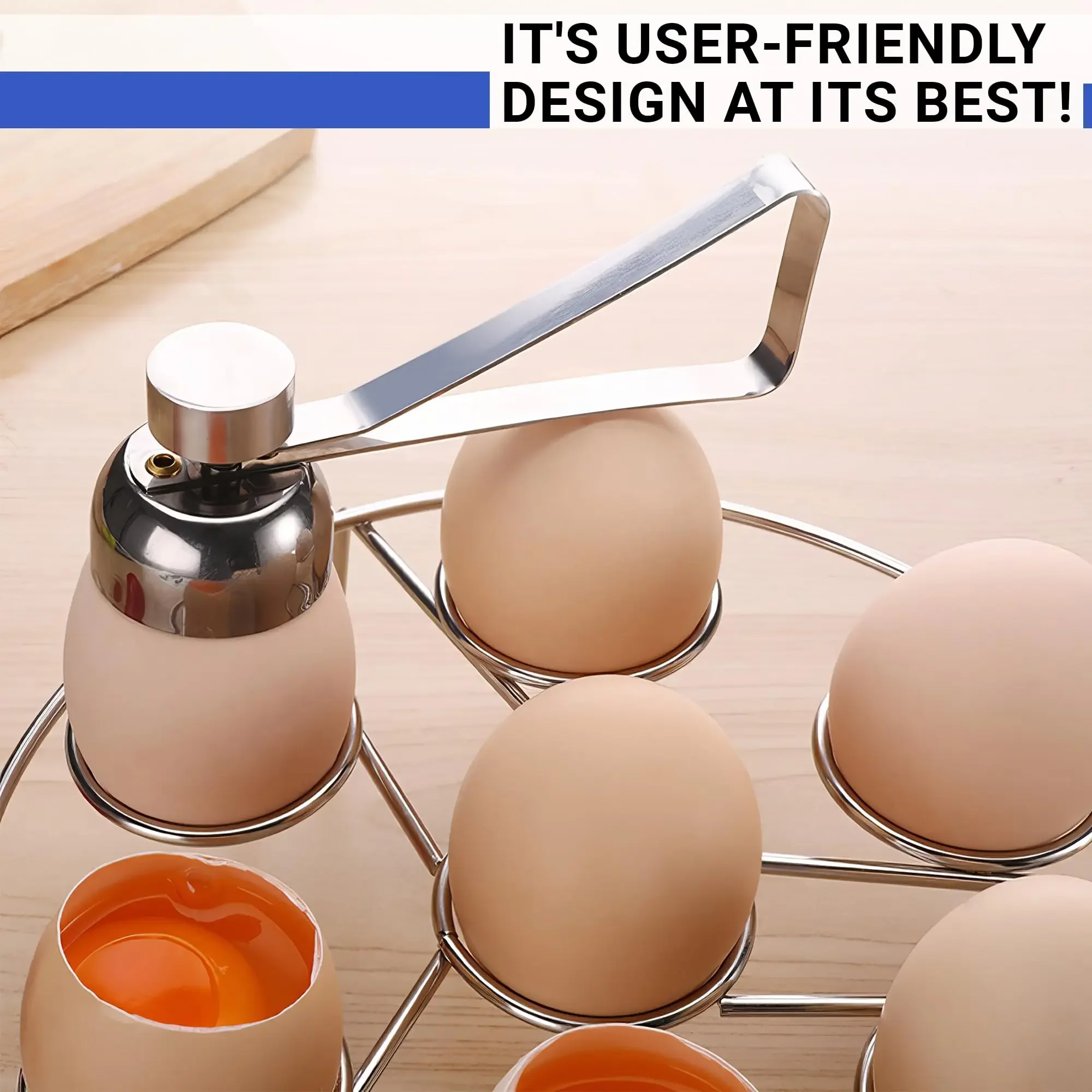 Egg Shell Opener Cracker Tool for Kitchen Stainless Steel