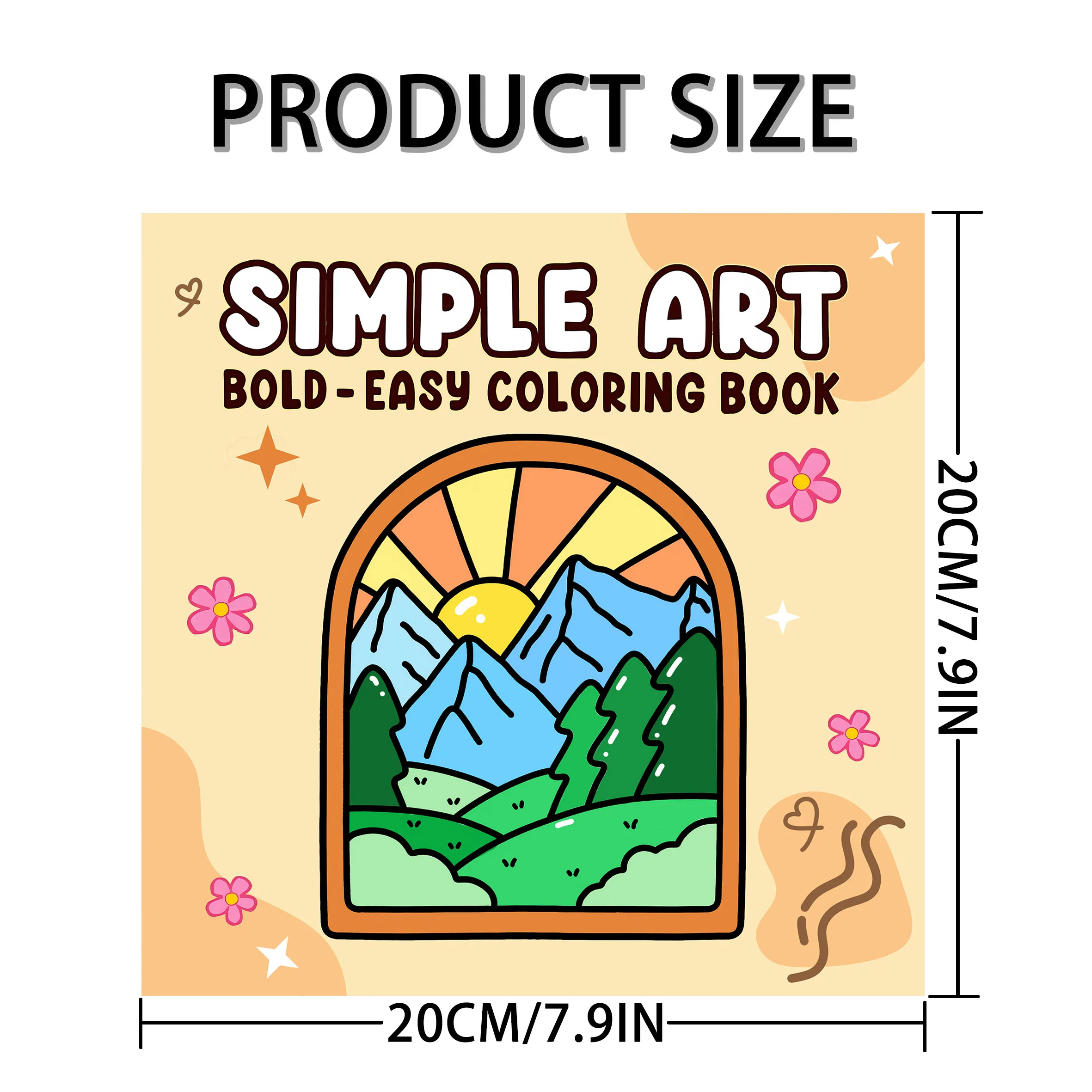 SIMPLE ART Bold-easy Patterns Coloring Book for Adults Cute Drawing Book Perfect Gift for Party and Birthday 2