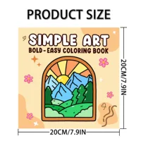 SIMPLE ART Bold-easy Patterns Coloring Book for Adults Cute Drawing Book Perfect Gift for Party and Birthday 2