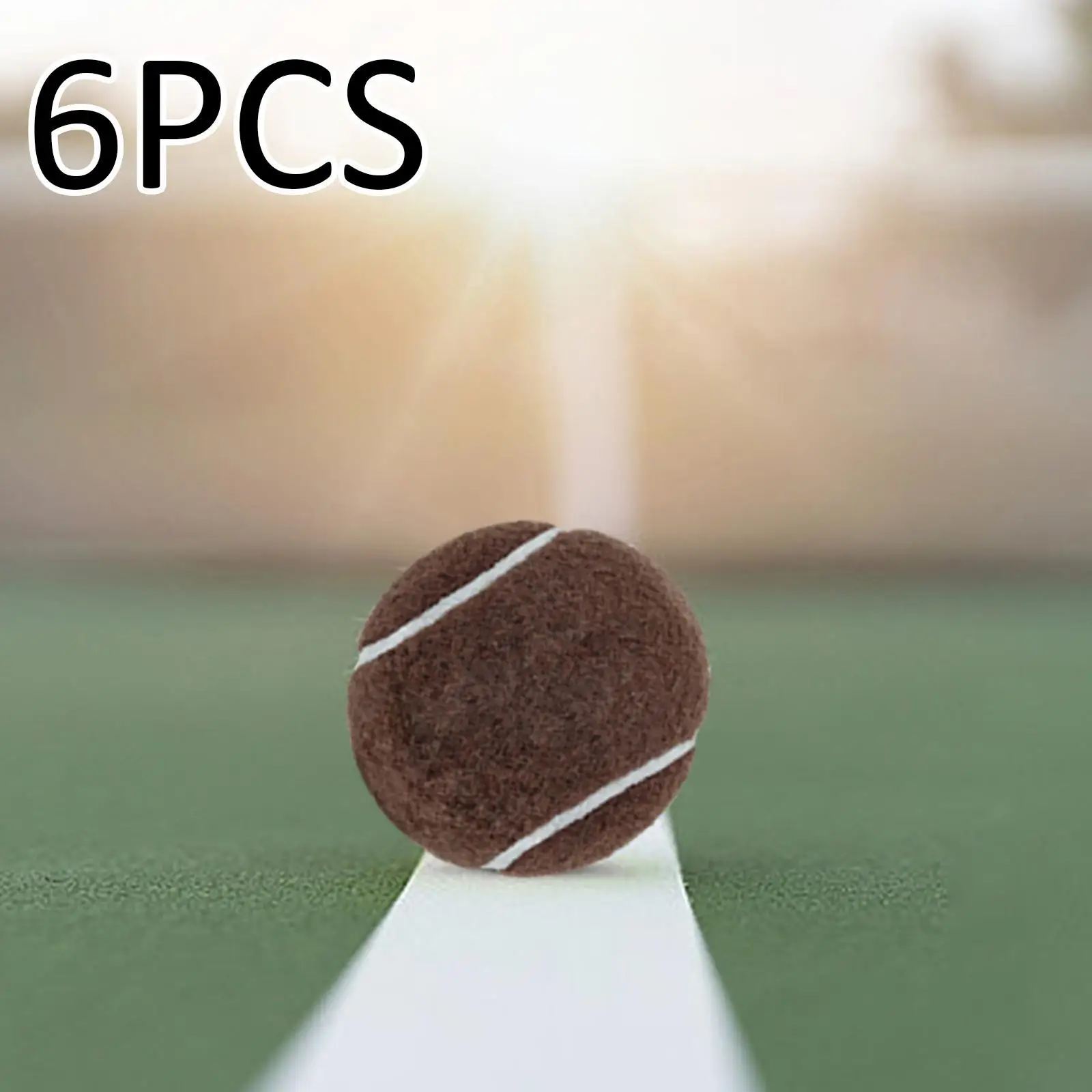 6Pcs Tennis Balls Practicing Pet Dog Tennis Balls Training Balls for Games Playing with Dogs Indoor Tennis Enthusiasts Sports