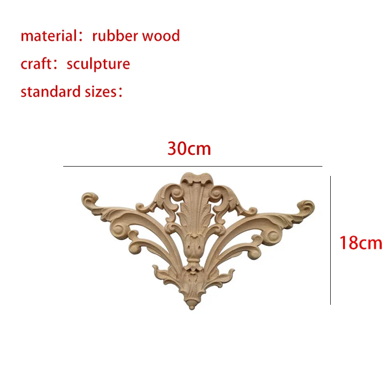 Razor Comb Glass Fruit Pendants Ornament Crafts Miniature Figurines Wooden Figurines Crafts Floral Wood Carved Corner Appliques Frame Furniture Woodcarving For Home Furniture Decor
