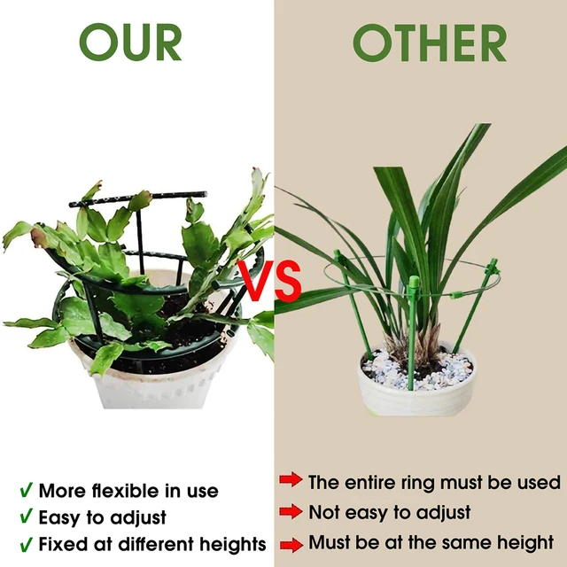 1/6 db Műanyag Növényi Tartóhalom Virágok Üvegházhatású Elrendezés Félkör Rögzített Tartó Beltéri Mászó Zárójel - Image 3