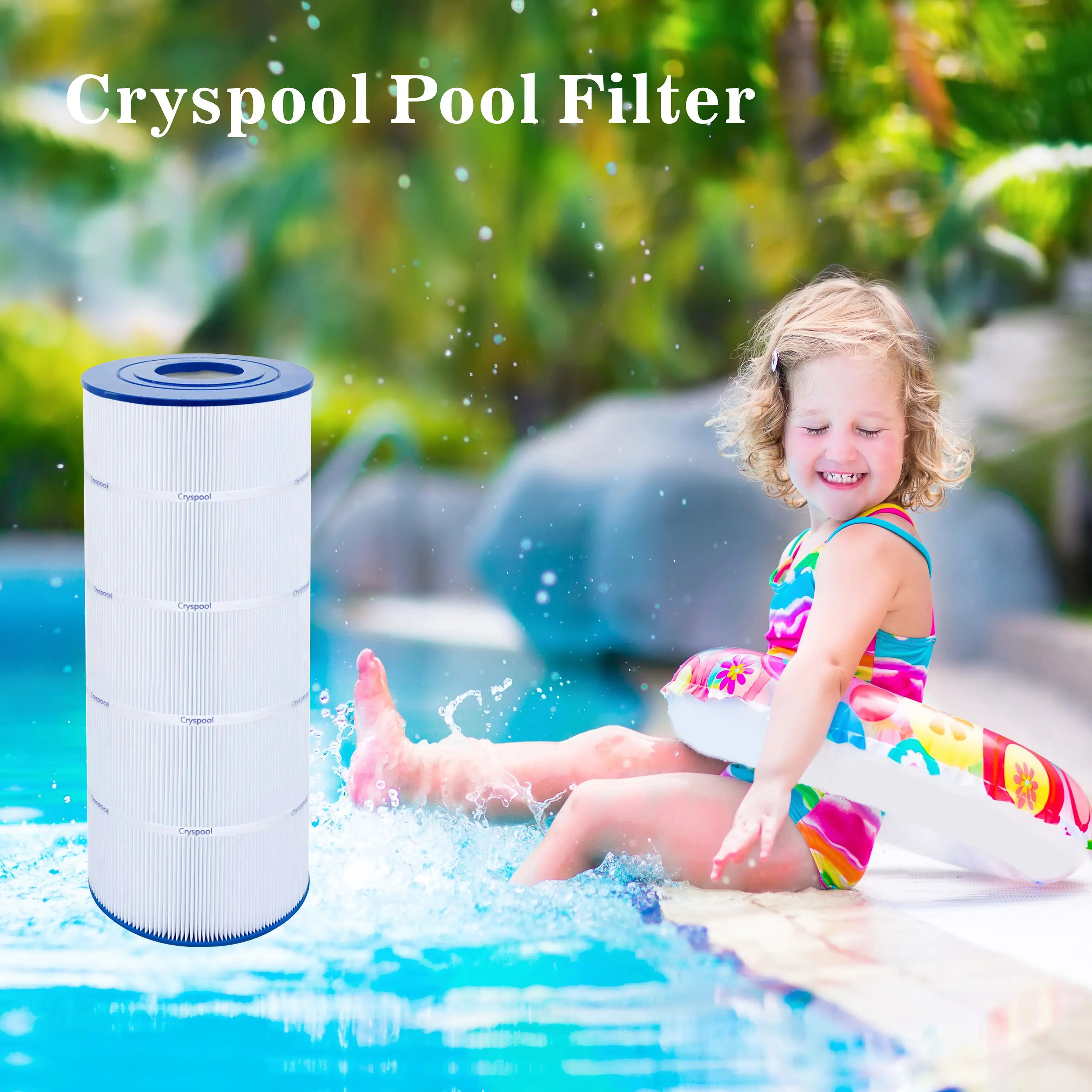 CRYSPOOL Pool Filter Compatible with Unicel C-9410, CC100, CCRP100, R173215, 59054200, FC-0686, PAP100, PAP100-4/M4, 100 sq.ft. 6