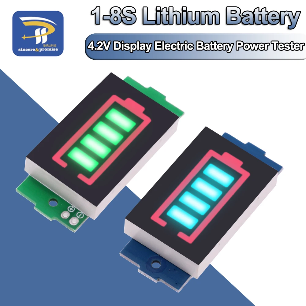 1S/2S/3S/4S Batterie au lithium capacité indicateur 4.2/8.4/12.6/16.8V Power Testeur C 