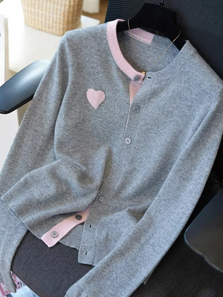 Цветной вязаный кардиган Love Top |