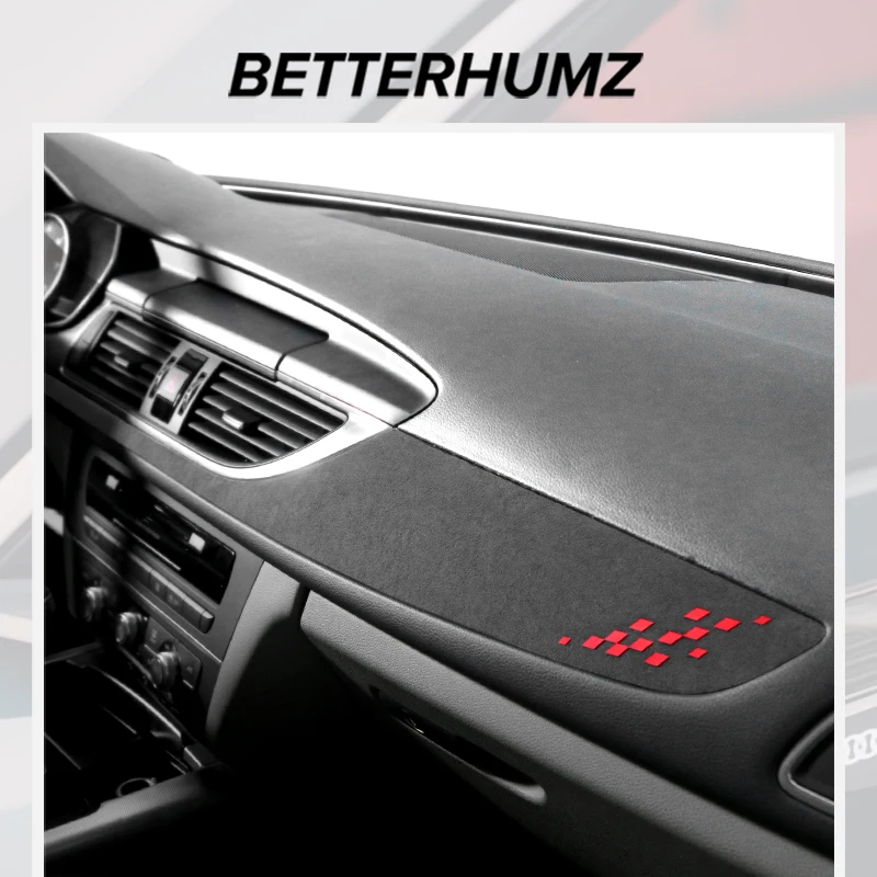 For Audi A6 C7 2012- Alcantara Co-pilot Dashboard Panel Instrument Trim Strip Sticker Car Interior Tuning