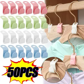 Clothes Hanger Connector Hooks – Space-Saving Closet Extender Clips (5/50pcs) 1