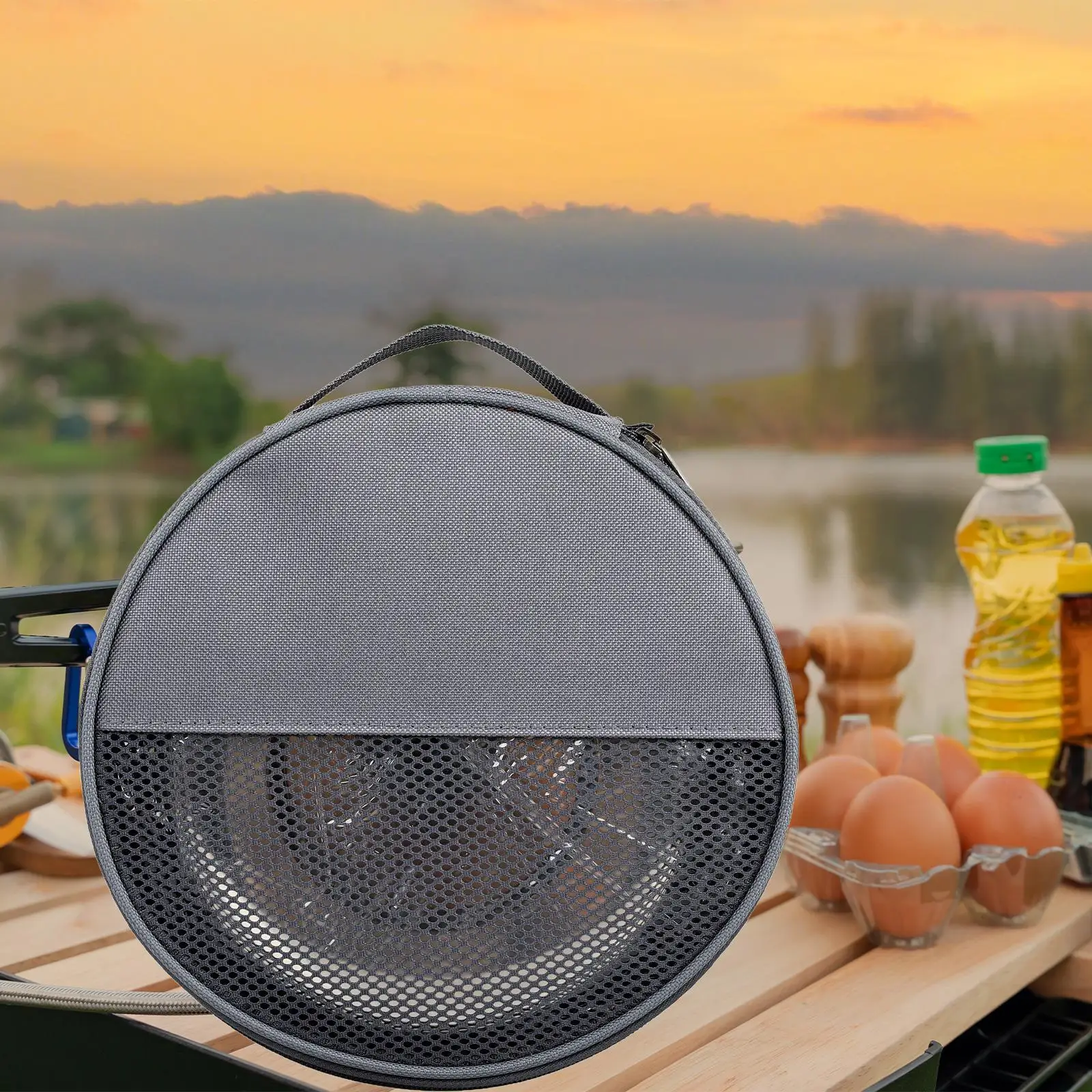 Camping Cookware Storage Bag Tableware Bag BBQ Large Capacity Portable Home Lightweight Mesh Organizer Travel Picnic