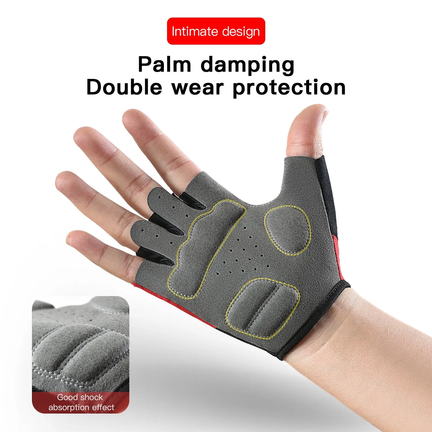 Cycling Gloves Breathable And Wear-Resistant Riding Short Finger Gloves,Outdoor Running Gloves For Spring And Summer Sports