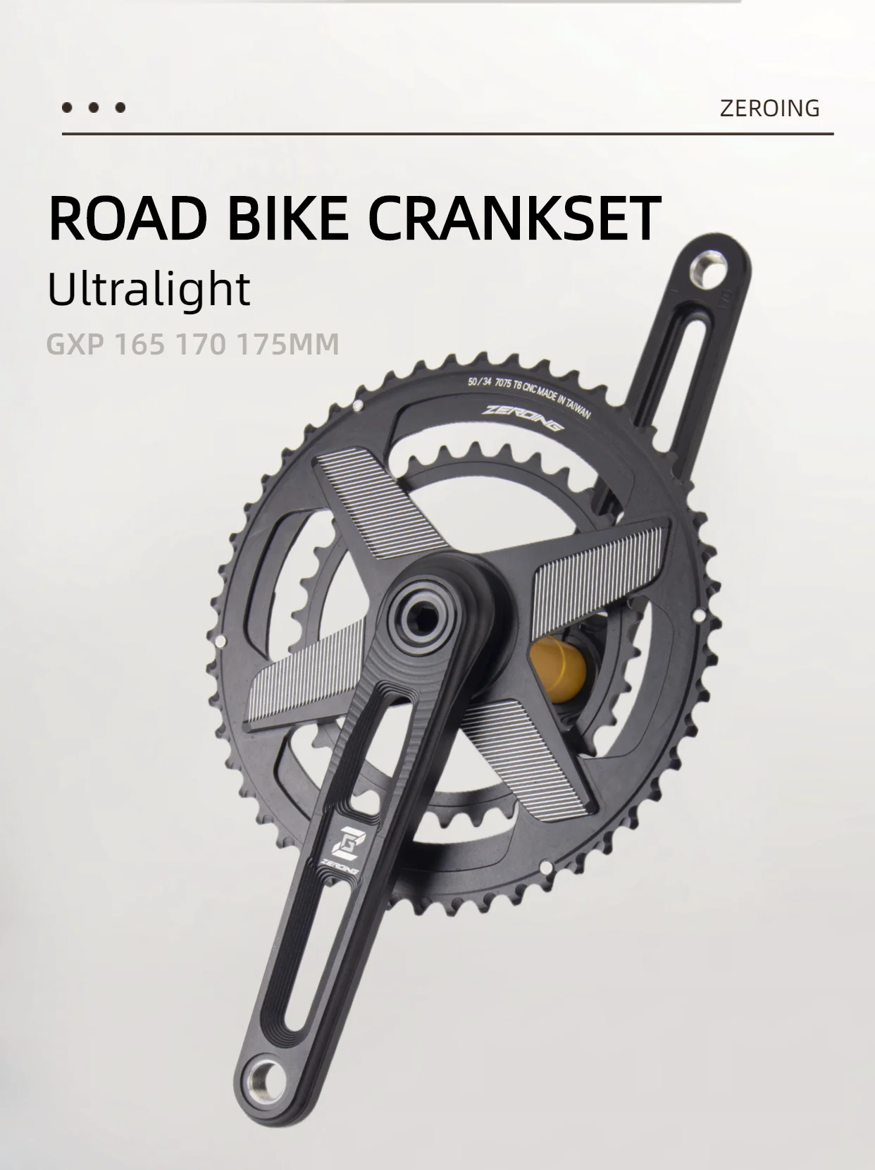 104 Bcd Chainring Road Folding Bike Hollow Crankset 165/170/175mm