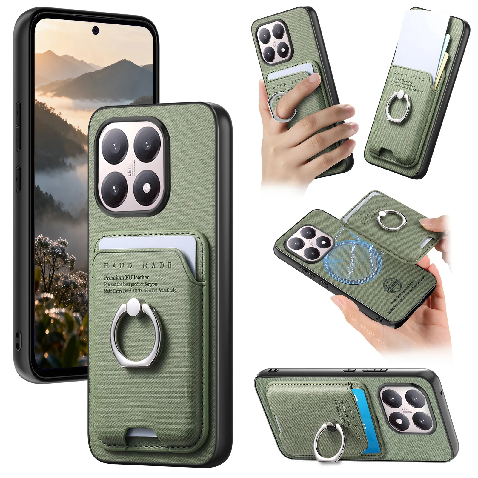 Premium 2-in-1 Detachable Leather Wallet Phone Case with Card Holder
