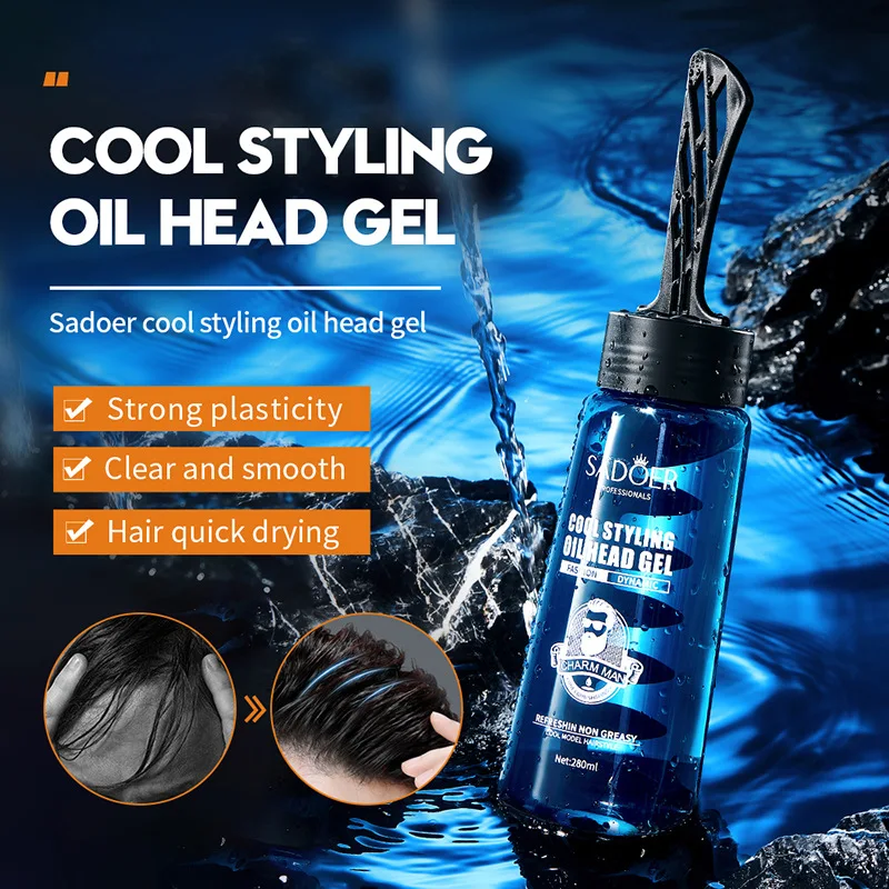 Men's Styling Oil Head Gel Natural Fluffy Fragrance Hair Wax Fluffy Hair Pomade Wax Mud Cream Salon Styling Gel Tool