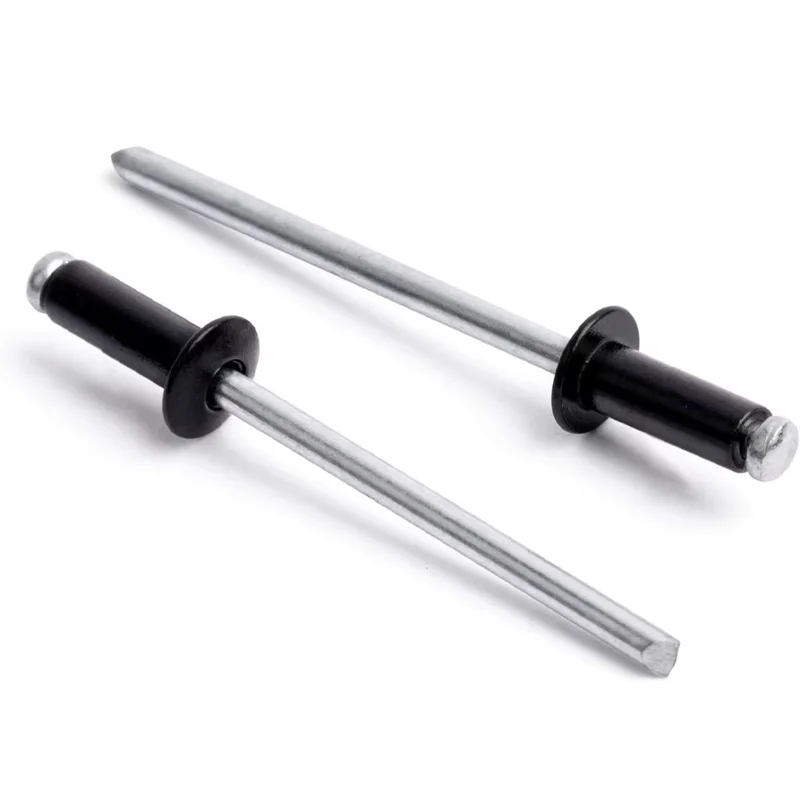 Rivets and Fasteners 180pcs Black Plated Aluminum Blind Rivets Set Mushroon Head Rivet Mandrel Blind Rivets Nail 3.2x8/3.2x10/4.0x10/4.0x13/5x14mm