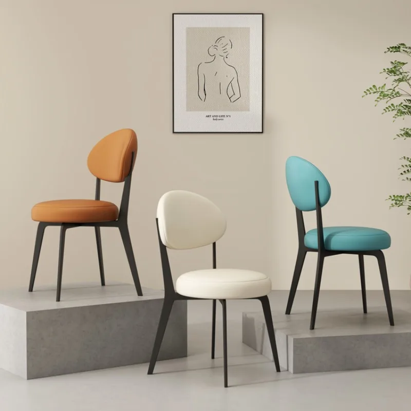 Vanity Metal Dining Chairs Banchetto Salon Gaming Kitchen Sedie Da Pranzo Nordiche Accent Party Patio Eettoelen Furnitures Yn50Dc