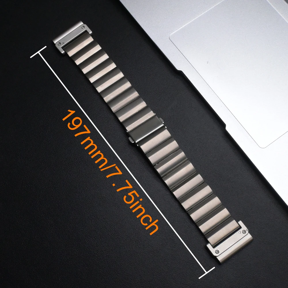 Premium Titanium 26mm Watch Band Bracelet Wrist Strap