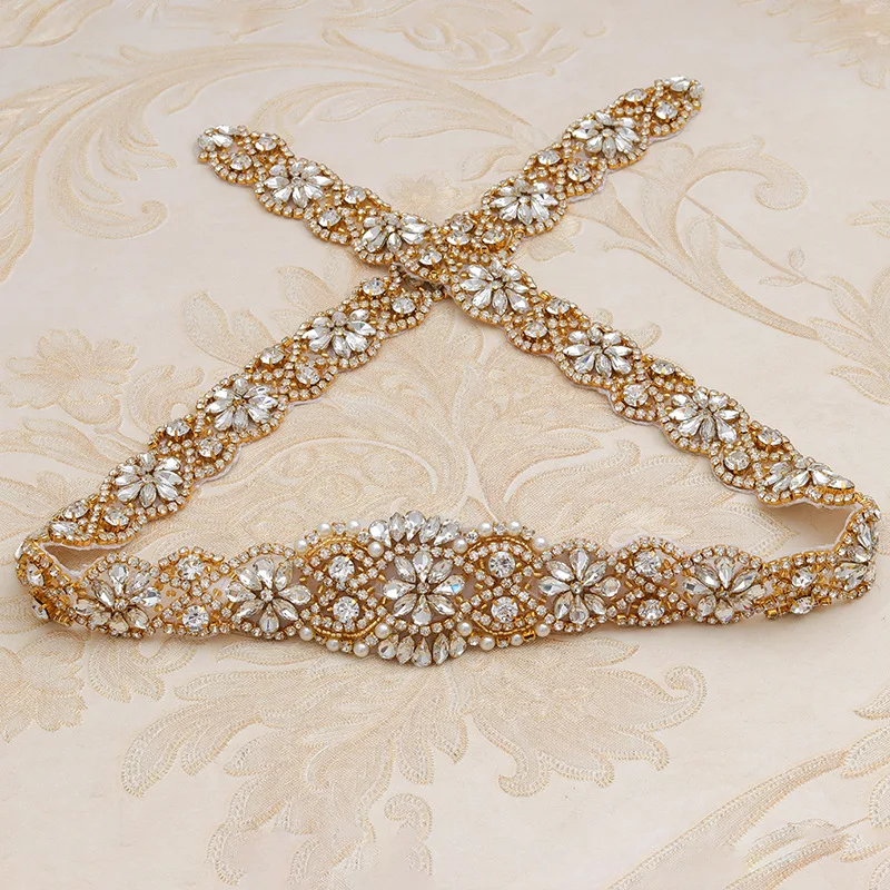 Bridal Belt Crystal Rhinestones For Dresses Diamond Wedding Dress