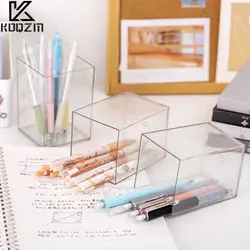 Kawaii Pencil Pot Organizer Cute Korean Stationery Office Desks Porte Gift Stationery Aesthetic Gadget