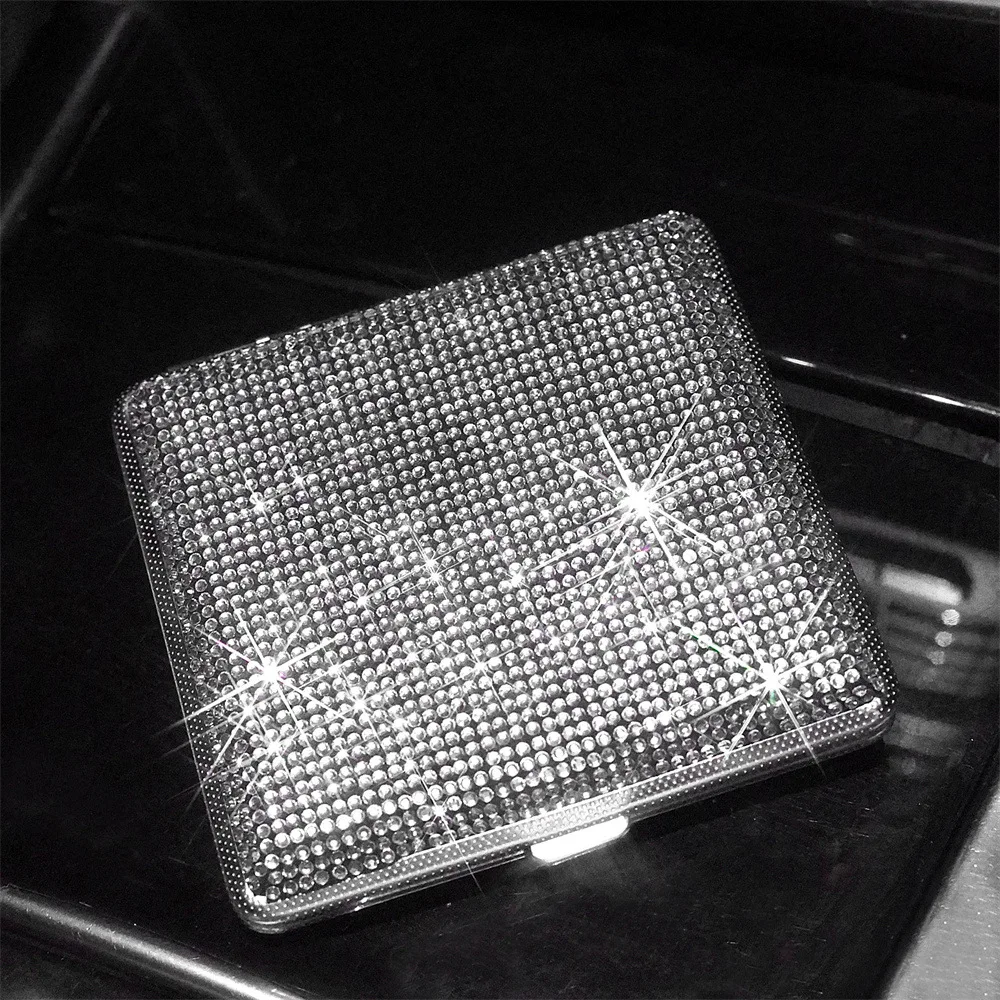 20 Metal Diamond Cigarette Case Windproof, Moisture-proof and Pressure-proof Cigarette Accessories 5