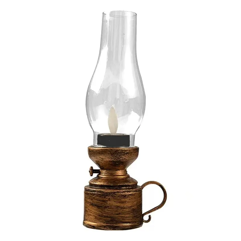 Vintage Lantern Design, LED Hanging Oil Lamp, Battery Powered Decoration, Home Decoration, Holiday Christmas Gift Decoration