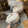 500ml Water Bottle with Straw Portable Clear Leakproof Drinking Bottle Outdoor Travel Office Essential Coffee Tea Water Bottle 5