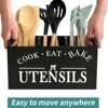 Wooden Storage Rack For Baking Utensils Move Around Countertops With Ease For Kitchen Hopsticks Spoon Storage Box Widely Used 6